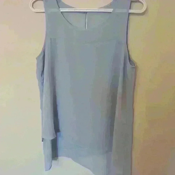 Light Blue, Asymmetrical, tank  top Size Small - Picture 9 of 10
